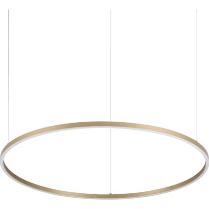 Ideal Lux - LED-Pendelleuchte an Seil ORACLE SLIM, LED, 53 W, 230 V, 3000 K, CRI 90, Ø 90 cm, goldfarben