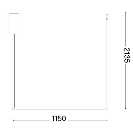 Ideal Lux - LED-Pendelleuchte an Seil ESSENCE LED/19W/230V 3000K CRI 90 Messing