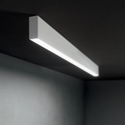 Ideal Lux - LED-Pendelleuchte an Stahlseil LINUS LED/32W/230V 3000K CRI 90 120 cm weiß