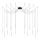 Ideal Lux - LED-Pendelleuchte an Stahlseil LUCCIOLA 16xLED/16W/230V CRI 90 Spider schwarz
