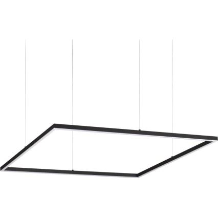 Ideal Lux - LED Pendelleuchte mit Seilaufhängung ORACLE SLIM LED/53W/230V 3000K CRI 90 90x90 cm schwarz