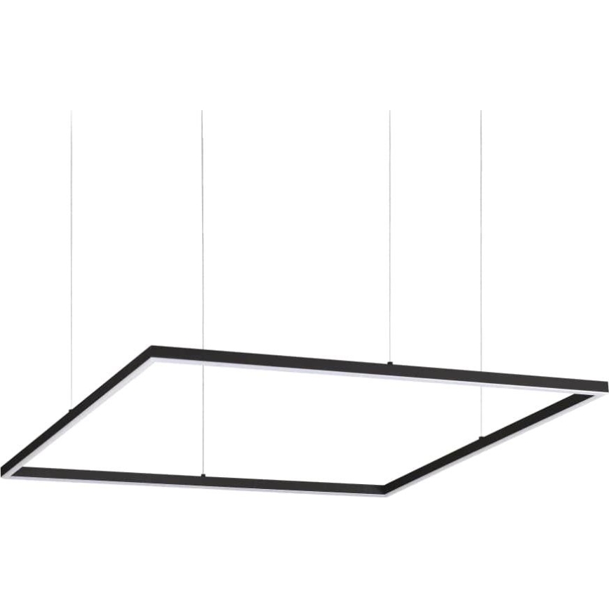 Ideal Lux - LED Pendelleuchte mit Seilaufhängung ORACLE SLIM LED/53W/230V 3000K CRI 90 90x90 cm schwarz