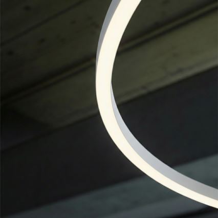 Ideal Lux - LED-Pendelleuchte an Stahlseil ORACLE SLIM LED/53W/230V 4000K CRI 90 Ø 90 cm weiß