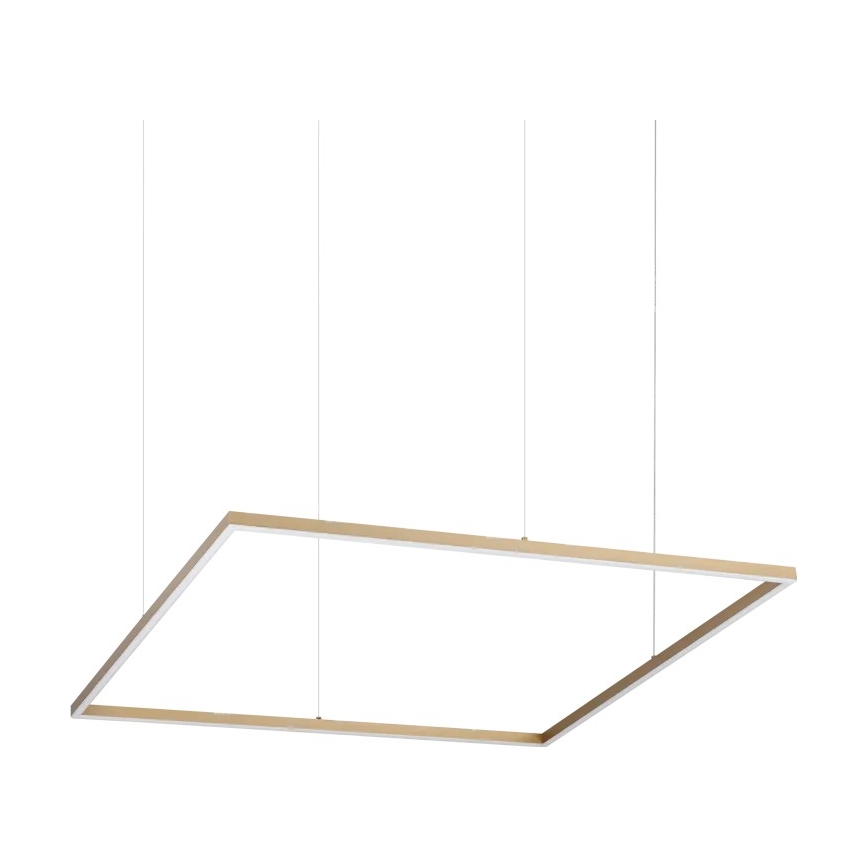 Ideal Lux - LED-Hängeleuchte an Kabel ORACLE SLIM LED/53W/230V 3000K CRI 90 90x90 cm goldfarben