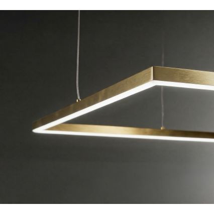 Ideal Lux - LED-Hängeleuchte an Kabel ORACLE SLIM LED/53W/230V 3000K CRI 90 90x90 cm goldfarben