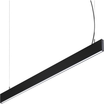 Ideal Lux - LED-Pendelleuchte an Stahlseil STEEL LED/29W/230V 3000K CRI 90 120 cm schwarz