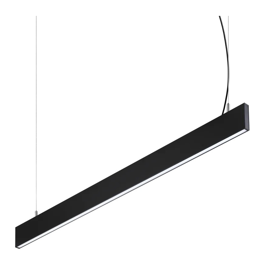 Ideal Lux - LED-Pendelleuchte an Stahlseil STEEL LED/29W/230V 4000K CRI 90 120 cm schwarz