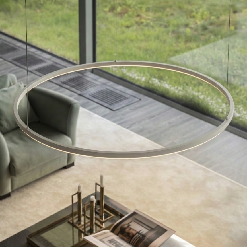 Ideal Lux - LED-Hängeleuchte an Kabel ORACLE SLIM LED/29W/230V 2700K CRI 90 Ø 50 cm weiß