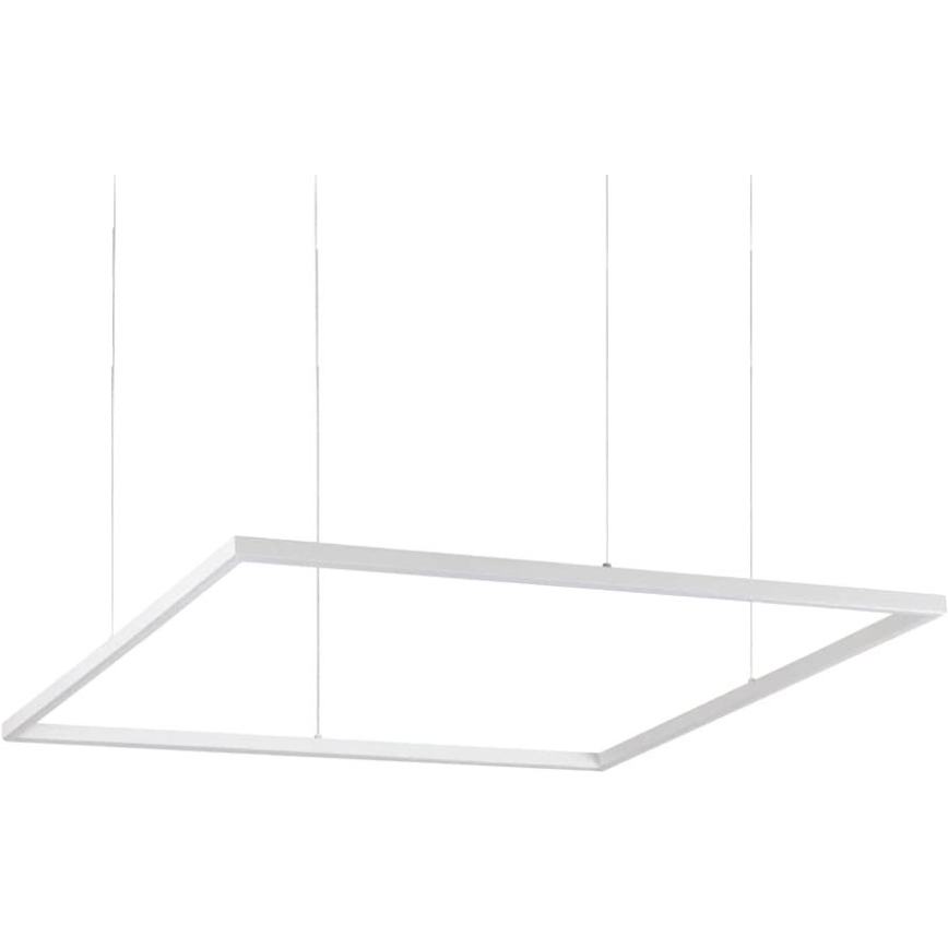 Ideal Lux - LED-Pendelleuchte mit Stahlseil ORACLE SLIM LED/53W/230V 3000 K CRI 90 90x90 cm weiß