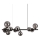 Ideal Lux - LED-Pendelleuchte mit Kabelaufhängung PERLAGE 10xG9/3W/230V 81 cm schwarz/rauchschwarz
