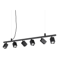 Ideal Lux - LED-Pendelleuchte mit Seilabhängung DYNAMITE 6xGU10/7W/230V CRI 90 schwarz