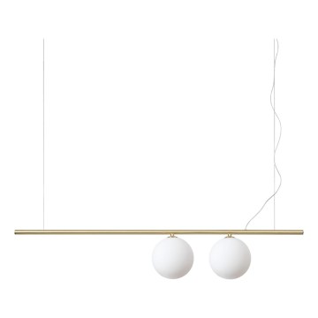 Ideal Lux - LED-Pendelleuchte PERLINE 2xG9/3W/230V goldfarben