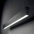 Ideal Lux - LED-Pendelleuchte STEEL an Kabel, LED 29W, 230V, 4000K, CRI 90, 120 cm, schwarz