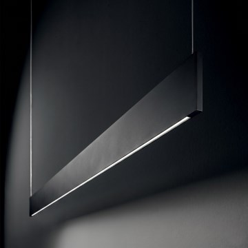 Ideal Lux - LED-Pendelleuchte STEEL an Stahlseil LED/24W/230V 3000K CRI 90 120 cm schwarz