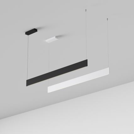 Ideal Lux - LED-Pendelleuchte STEEL an Stahlseil LED/24W/230V 3000K CRI 90 120 cm schwarz