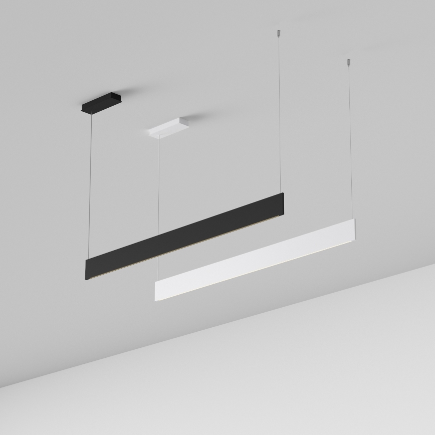 Ideal Lux - LED-Pendelleuchte STEEL an Stahlseil LED/24W/230V 3000K CRI 90 120 cm schwarz