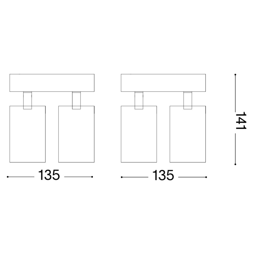 Ideal Lux - LED-Spot DYNAMITE 4x GU10/7W/230V CRI 90 Messing