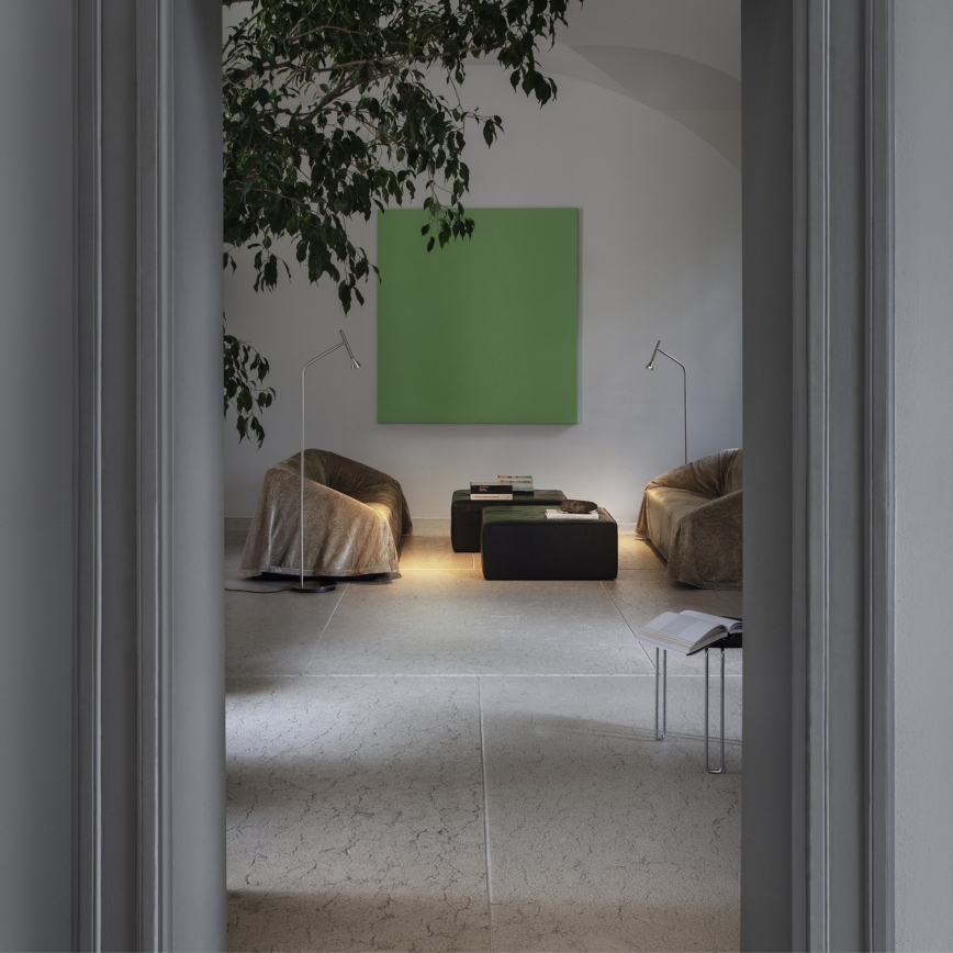 Ideal Lux - LED Stehleuchte DIESIS LED/4,5W/230V CRI 95 mattierter Chrom