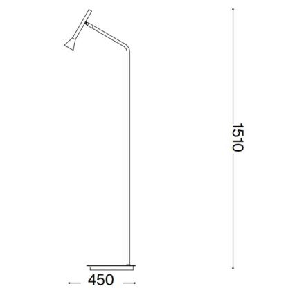 Ideal Lux - LED-Stehleuchte DIESIS LED/4,5W/230V CRI 95 schwarz