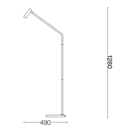 Ideal Lux - LED-Stehleuchte EASY LED/3,5W/230V CRI 90 schwarz