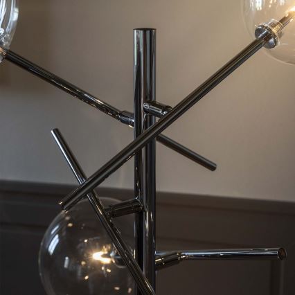 Ideal Lux - LED-Stehleuchte EQUINOXE 4xG4/2W/230V glänzendes Chrom/klar