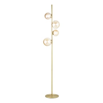 Ideal Lux - LED-Stehleuchte PERLAGE 4xG9/3W/230V gold/rauchbeige