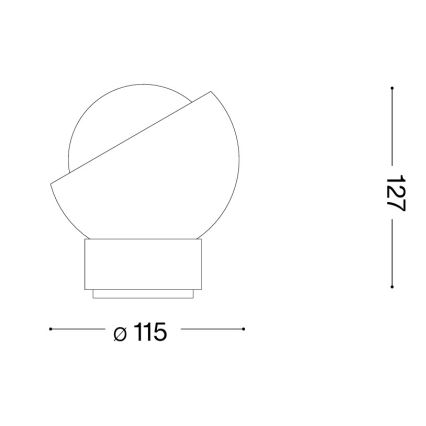 Ideal Lux - LED Tischlampe BLOOM 1xG9/3W/230V schwarz