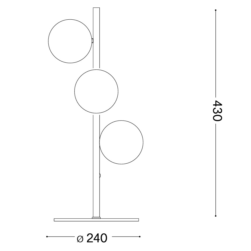 Ideal Lux - LED-Tischlampe PERLAGE 3xG9/3W/230V Gold/Rauchbeige