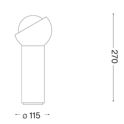 Ideal Lux - LED-Tischleuchte BLOOM 1xG9/3W/230V gold/rauchbeige