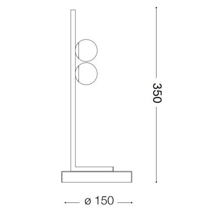 Ideal Lux - LED-Tischleuchte PING PONG 2xLED/3W/230V CRI 90 Messing
