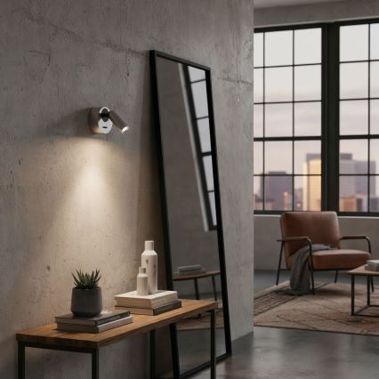 Ideal Lux - LED-Wandstrahler BEAN LED/3W/230V CRI 90 glänzendes Chrom