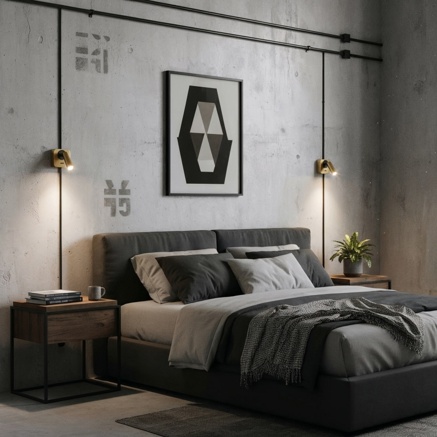 Ideal Lux - LED-Wandstrahler BEAN LED/3W/230V CRI 90 golden