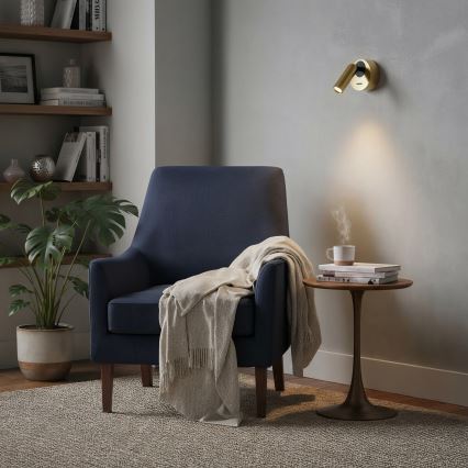 Ideal Lux - LED-Wandstrahler BEAN LED/3W/230V CRI 90 Messing