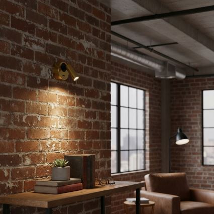 Ideal Lux - LED-Wandstrahler BEAN LED/3W/230V CRI 90 Messing