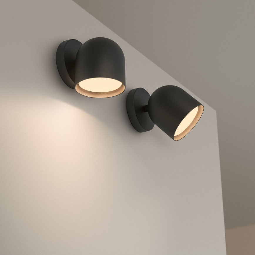 Ideal Lux - LED-Wandstrahler DODO 1xGX53/9W/230V schwarz