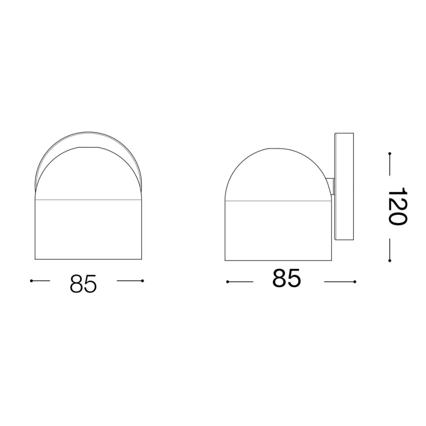 Ideal Lux - LED-Wandstrahler DODO 1xGX53/9W/230V weiß