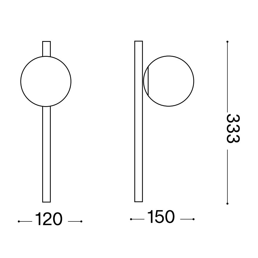 Ideal Lux - LED-Wandleuchte BINOMIO 1xG9/3W/230V golden