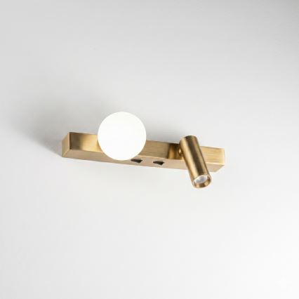 Ideal Lux - LED-Wandleuchte BINOMIO 2xLED/3W/230V CRI 90 Messing