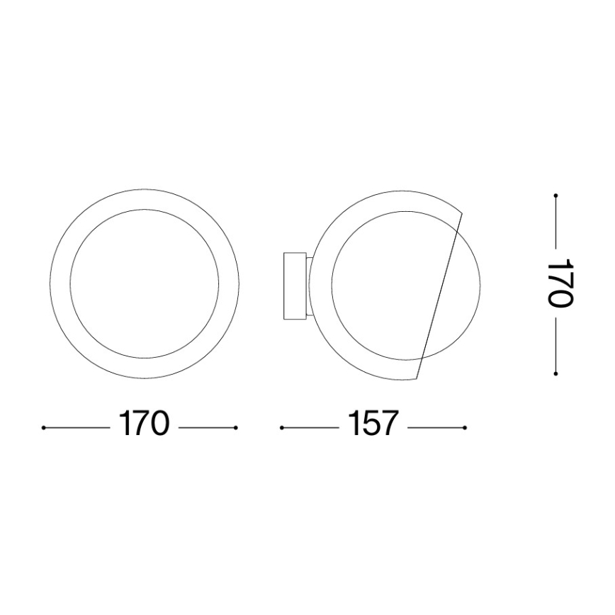Ideal Lux - LED-Wandleuchte BLOOM 1xE27/42W/230V gold/rauchbeige