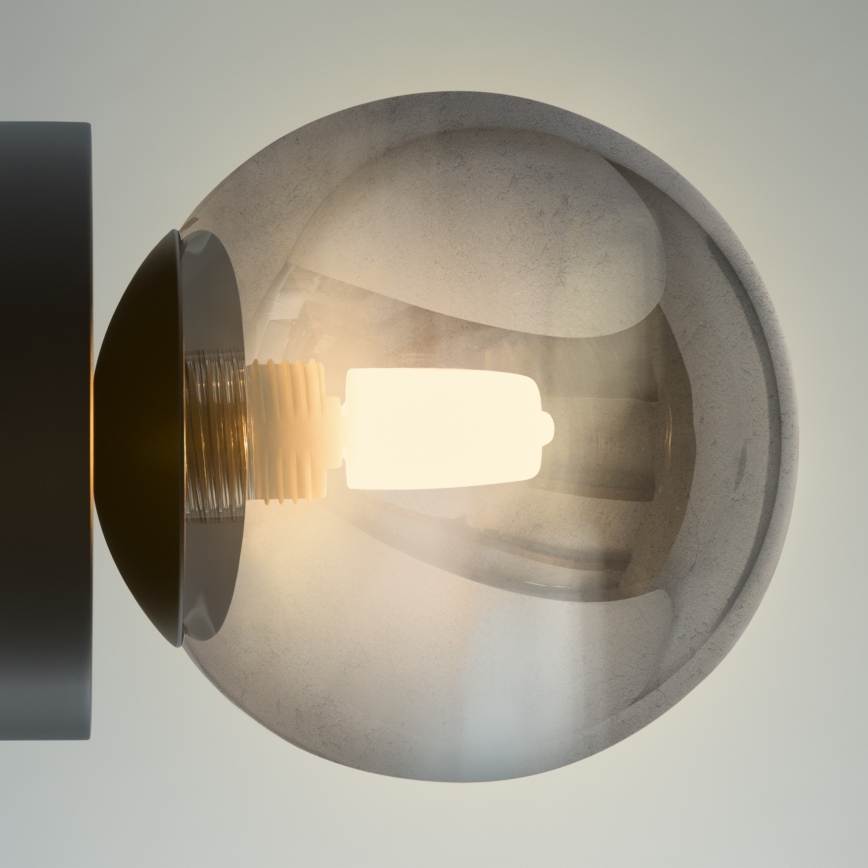 Ideal Lux - LED-Wandleuchte PERLAGE 1xG9/3W/230V schwarz/rauchschwarz