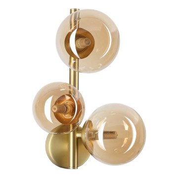 Ideal Lux - LED-Wandleuchte PERLAGE 3xG9/3W/230V Gold/Rauchbeige
