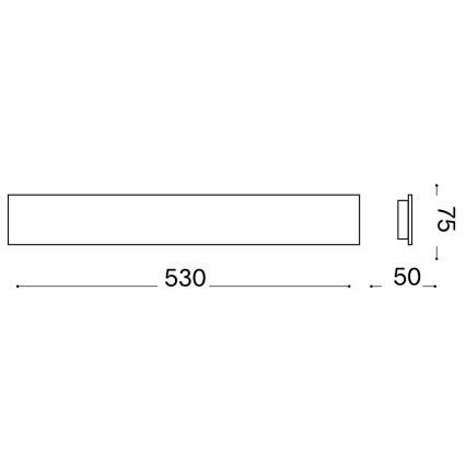 Ideal Lux - LED-Wandleuchte ZIG ZAG LED/23W/230V 53 cm CRI 90 Messing