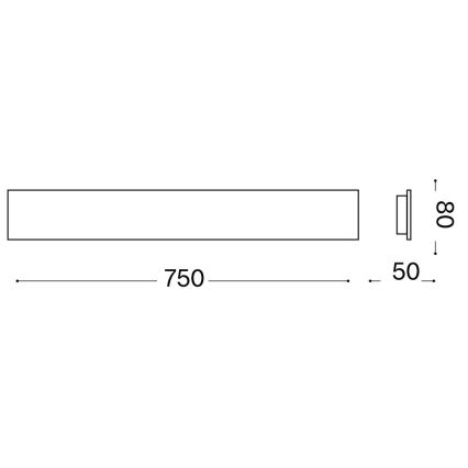 Ideal Lux - LED-Wandleuchte ZIG ZAG LED/30W/230V 75 cm CRI 90 Messing