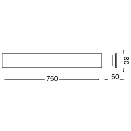 Ideal Lux - LED-Wandleuchte ZIG ZAG LED/30W/230V 75 cm Ra 90 weiß
