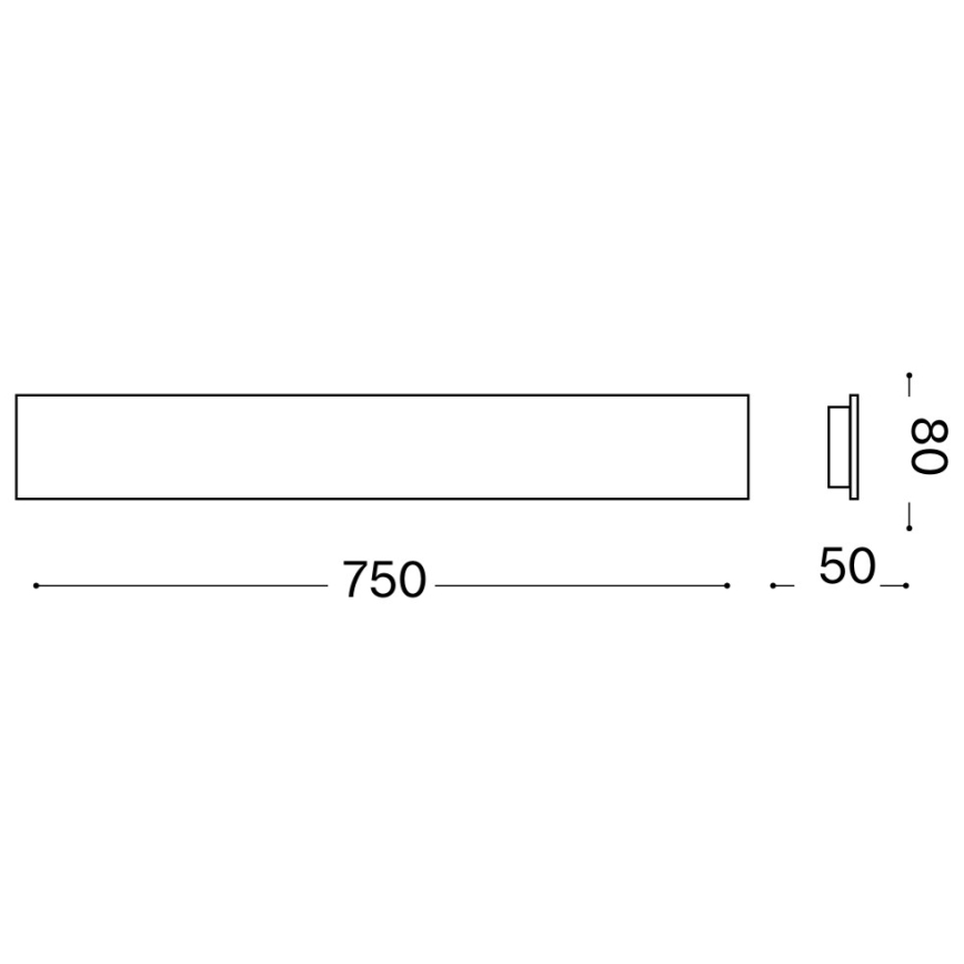 Ideal Lux - LED-Wandleuchte ZIG ZAG LED/30W/230V 75 cm Ra 90 weiß