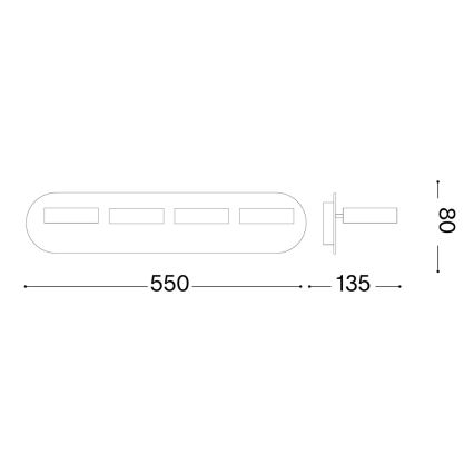 Ideal Lux - LED-Wandspot OBY 4xLED/6W/230V CRI 90 weiß