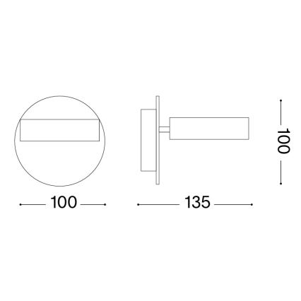 Ideal Lux - LED-Wandspot OBY LED/6W/230V CRI 90 weiß