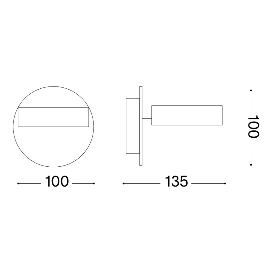 Ideal Lux - LED-Wandspot OBY LED/6W/230V CRI 90 weiß