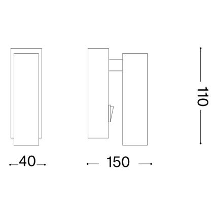 Ideal Lux - LED-Wandspot PAGE LED/3W/230V CRI 90 weiß
