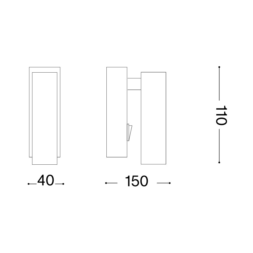 Ideal Lux - LED-Wandspot PAGE LED/3W/230V CRI 90 weiß